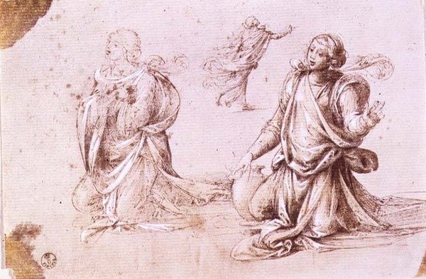 Three Studies of a Female Figures for The Woman of Samaria by Fra Bartolomeo