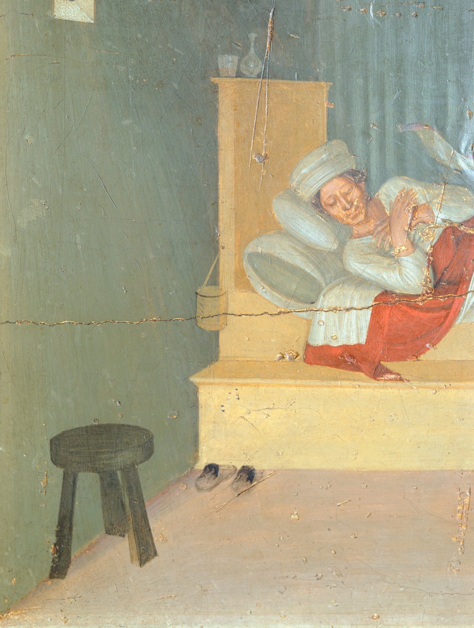 Healing Deacon Justinian, Predella Pictures Depicting Story of Saint Cosmas and Saint Damian of San Marco Altarpiece by Giovanni da Fiesole known as Fra Angelico, (detail) by Fra (c.1387-1455) Angelico