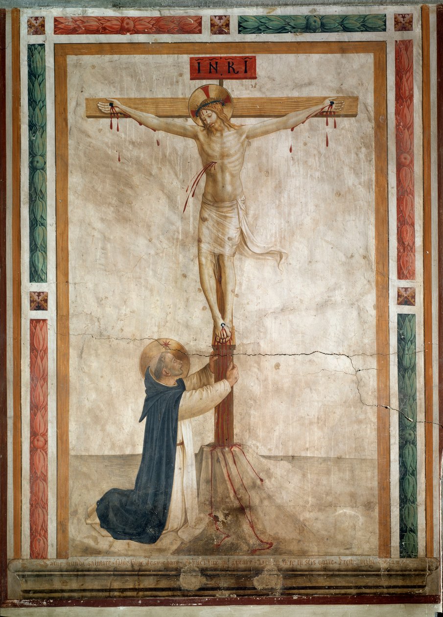 St. Dominic at the Foot of the Crucifix by Fra  Angelico