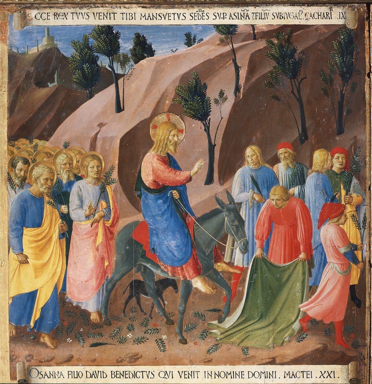 The Entry into Jerusalem. Life of Christ, Armadio degli Argenti by Fra  Angelico