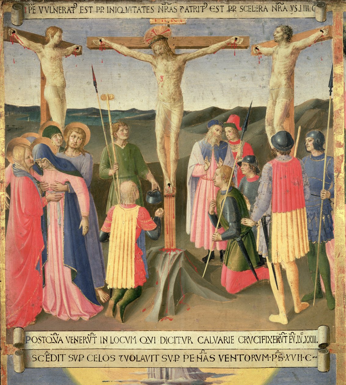 Christ on the Cross between the Two Thieves, (detail) by Fra Angelico