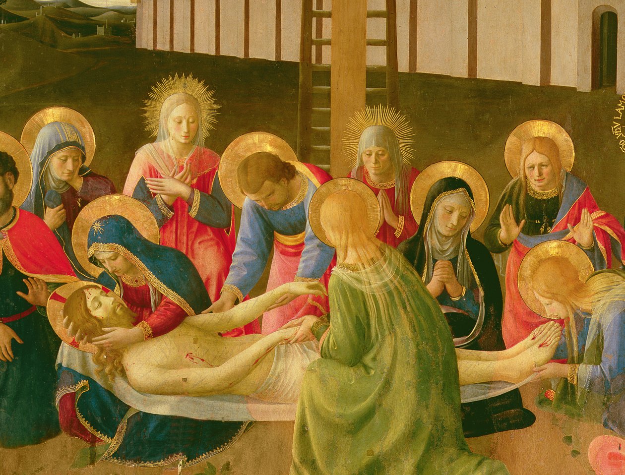 Lamentation over the Dead Christ (detail) by Fra Angelico