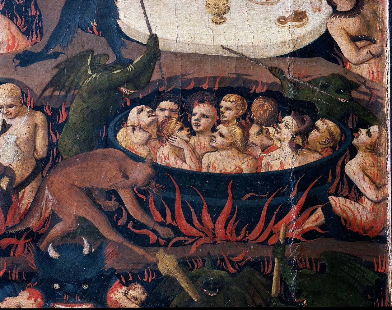 The Last Judgment: Hell - The Souls of the Damned Subjected to Torture in the Circles of Hell, 1432-1435 by Fra Angelico