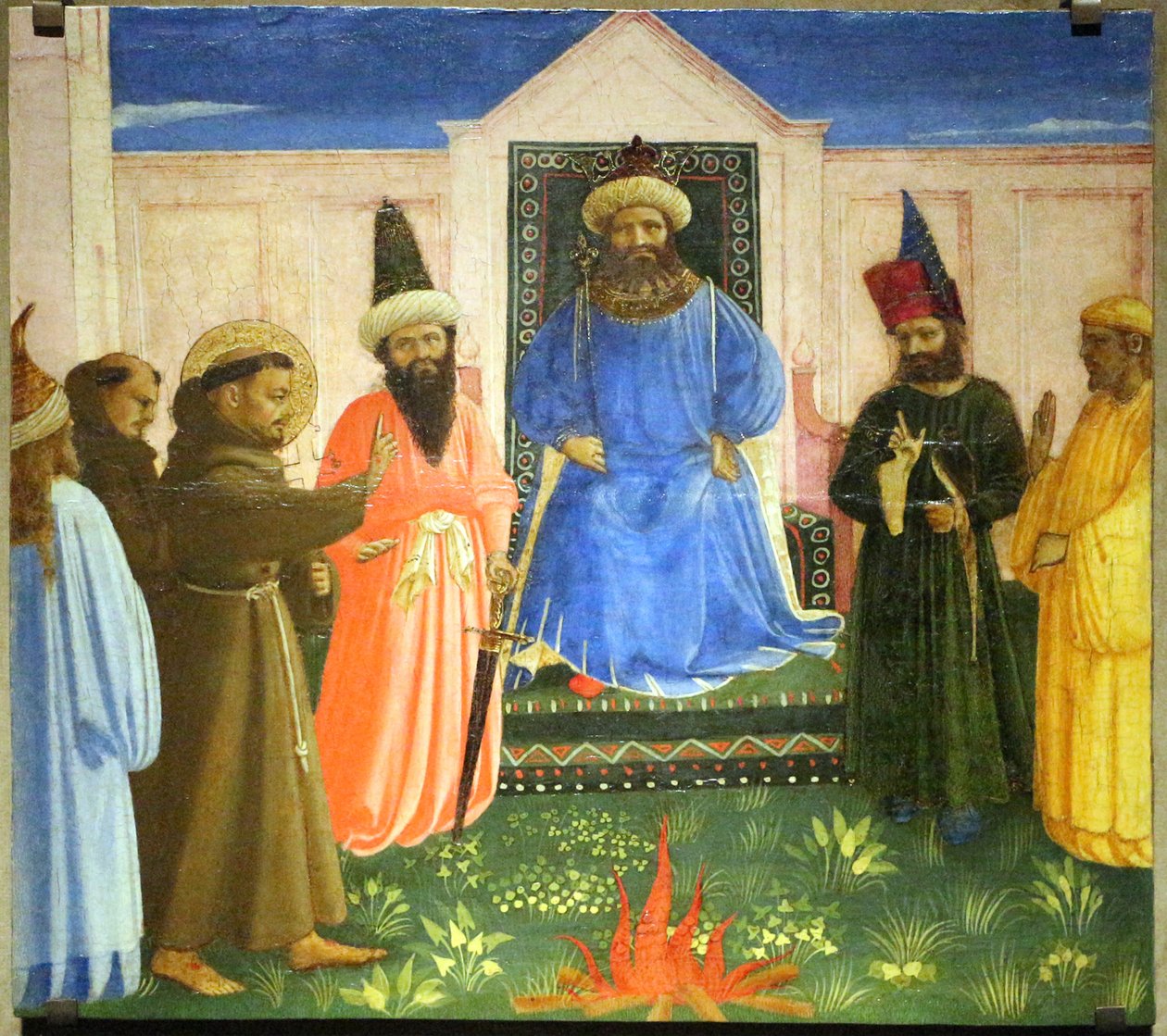 The Trial by Fire, St. Francis Offers to Walk Through Fire, to Convert the Sultan of Egypt by Fra Angelico