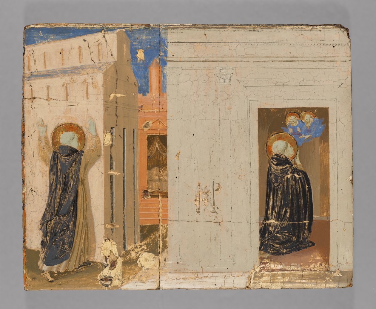 The Vision of Pope Innocent III; Saints Peter and Paul Appearing to Saint Dominic by Fra Angelico