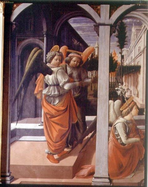 The Annunciation (detail) by Fra Filippo Lippi