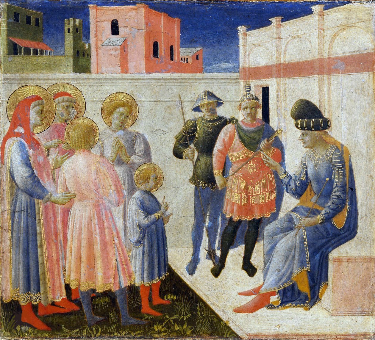 The Saints Cosmas and Damian with Their Brothers Before the Proconsul Lysias, c. 1440 by Fra Giovanni Angelico da Fiesole