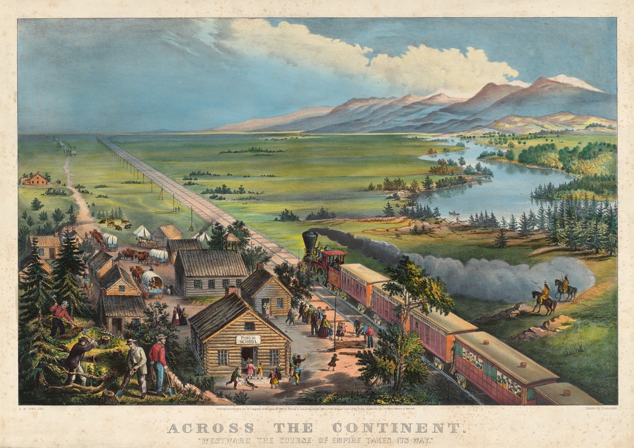 Across the Continent: "Westward the Course of Empire Takes its Way" by Frances Flora Bond Palmer