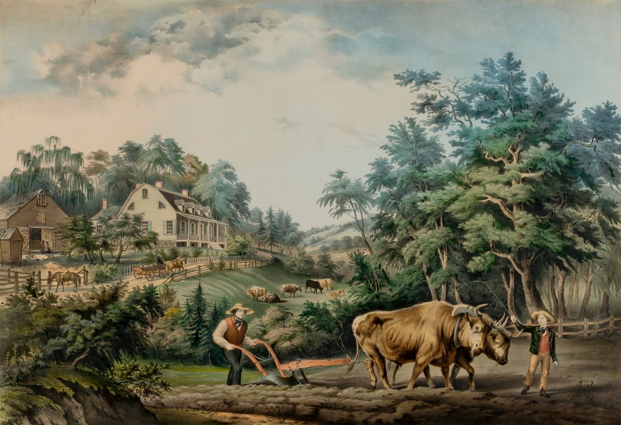 American Farm Scenes. no. 1. by Frances Flora Bond Palmer