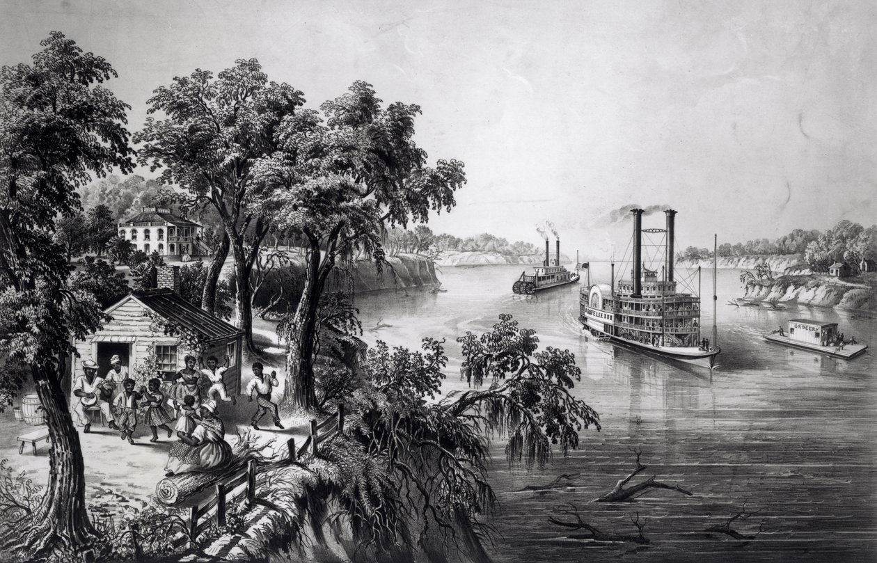 Low Water in the Mississippi, pub. by Currier and Ives by Frances Flora Bond Palmer