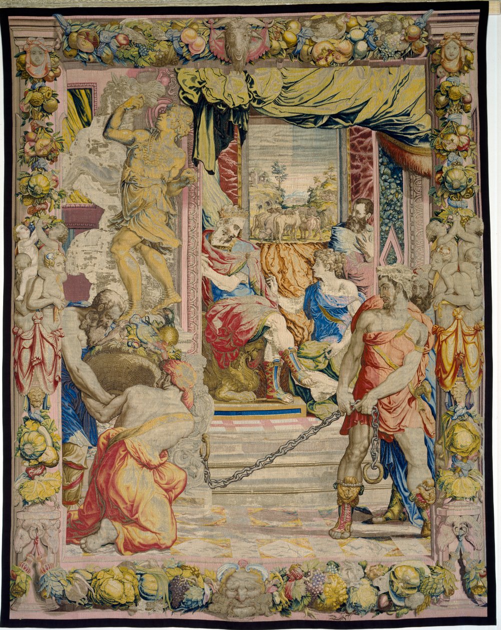 Joseph Explains to the Pharaoh His Dream of the Fat and Lean Cows, from the Sala dei Dugento by Francesco and Karcher, N Salviati