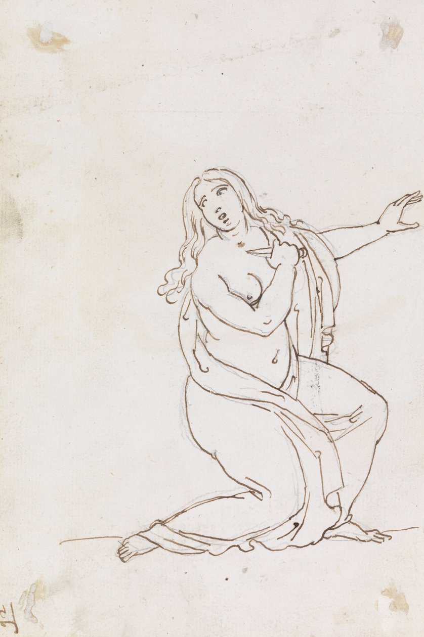 Lucretia or Tarquinia Stabbing Herself by Francesco Coghetti