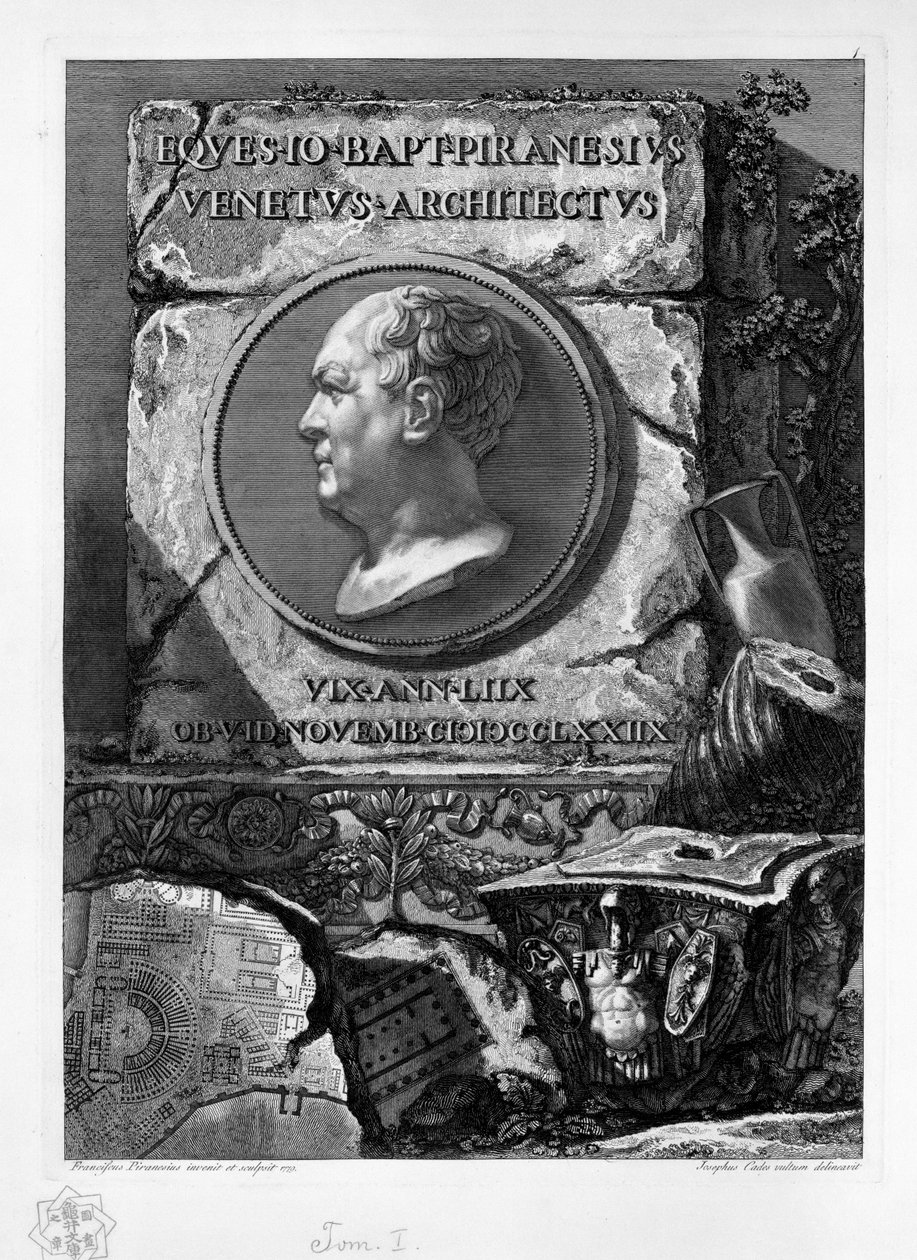 Portrait of Giovanni Battista Piranesi by Francesco Piranesi