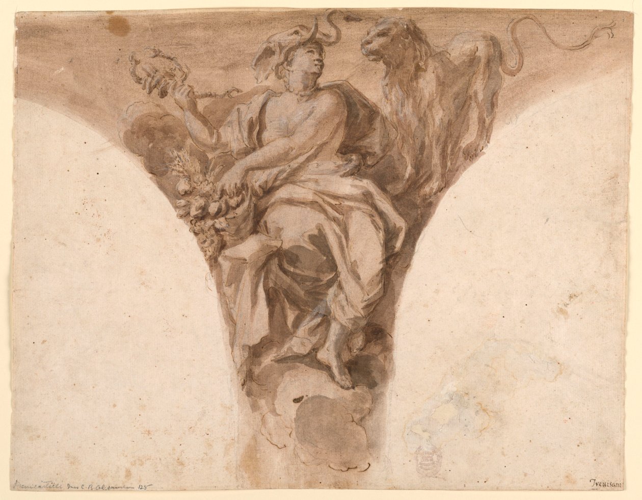 Design for a Pendentive in the Baptismal Vestibule of St. Peter’s by Francesco Trevisani