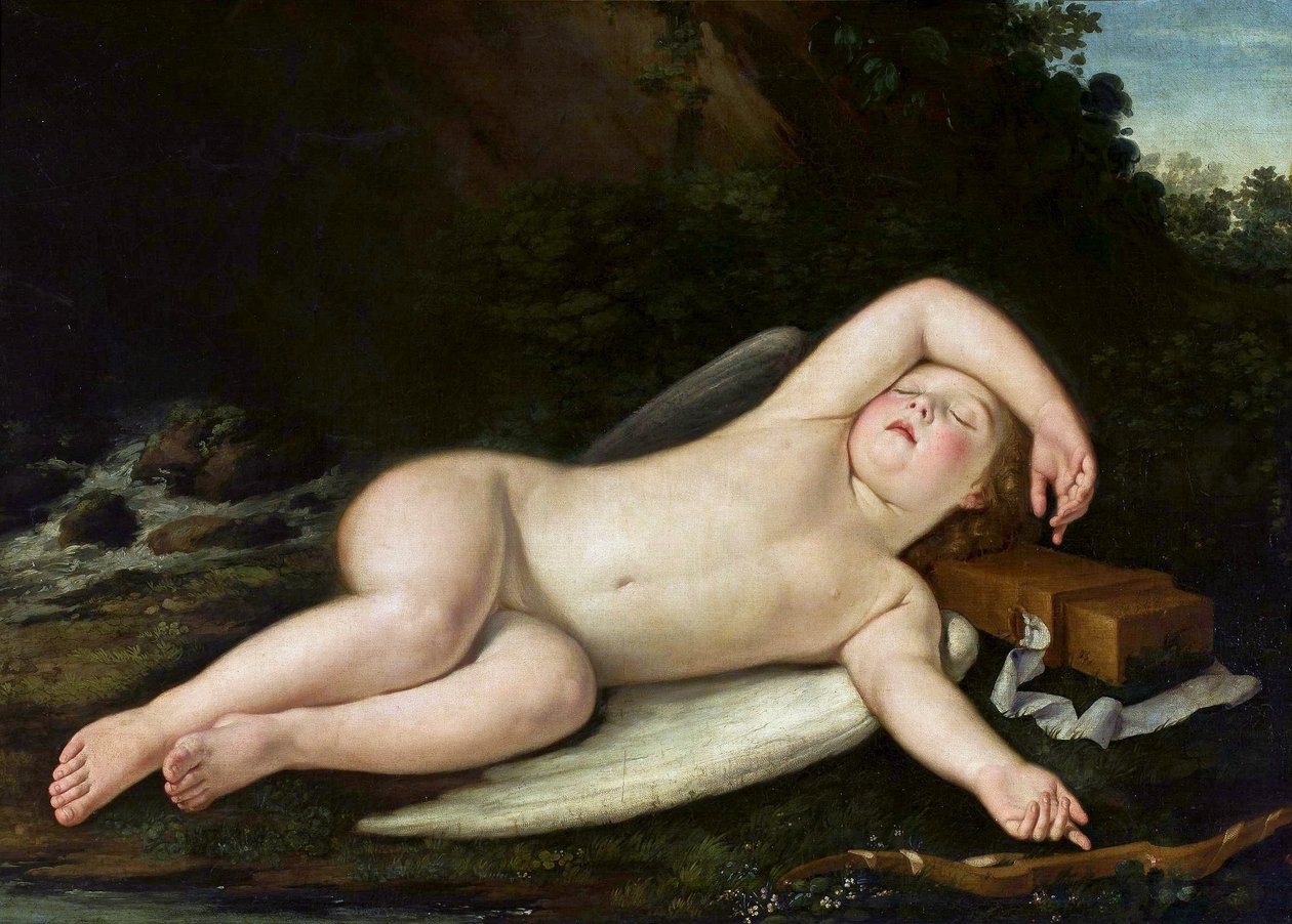 Sleeping Eros by Francesco Albani