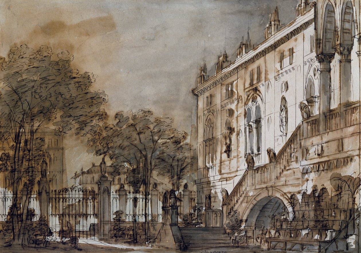 Set design by Francesco Bagnara for Otello, opera by Rossini, for performance at La Fenice Theatre in Venice by Francesco Bagnara