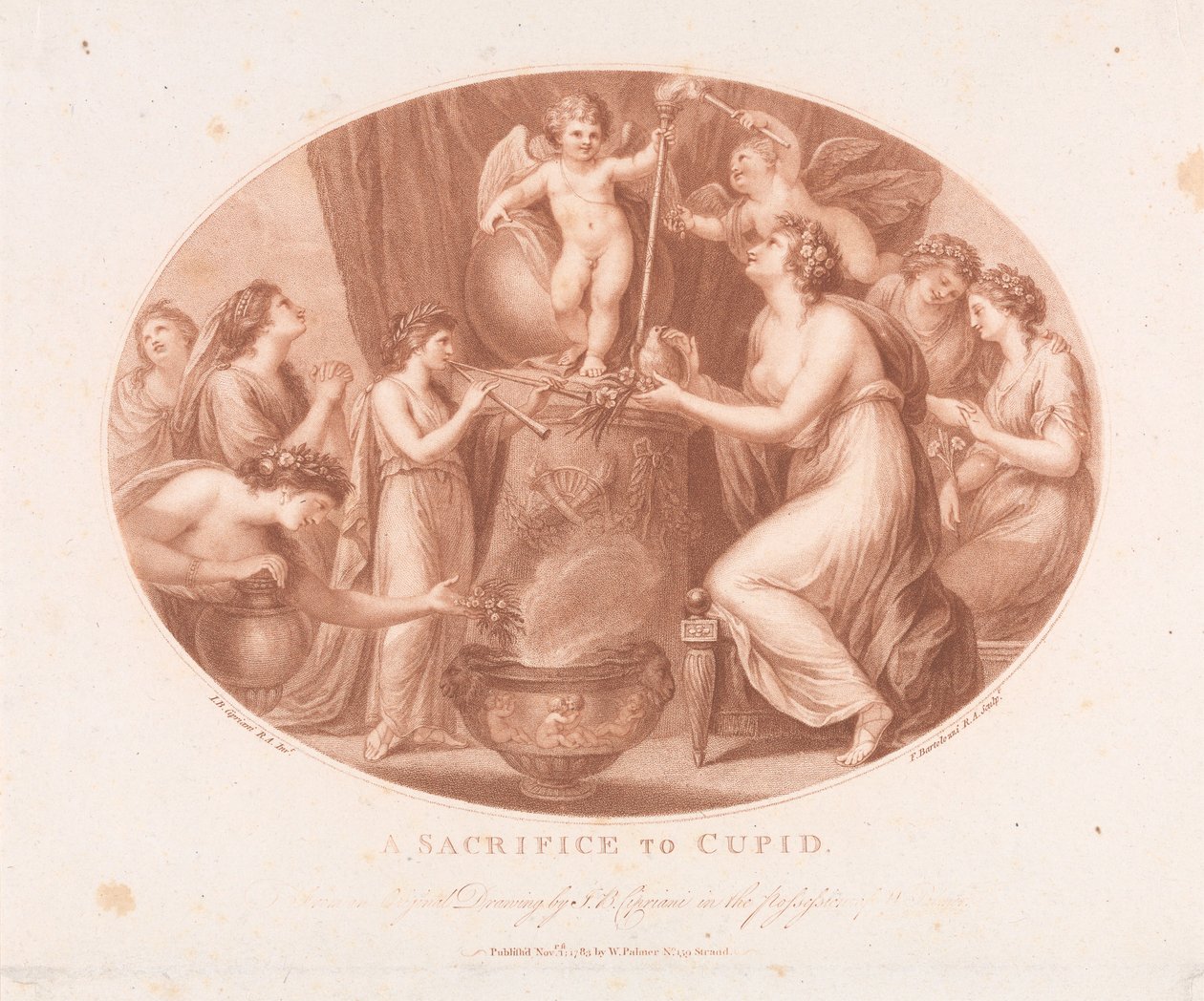 A Sacrifice To Cupid by Francesco Bartolozzi