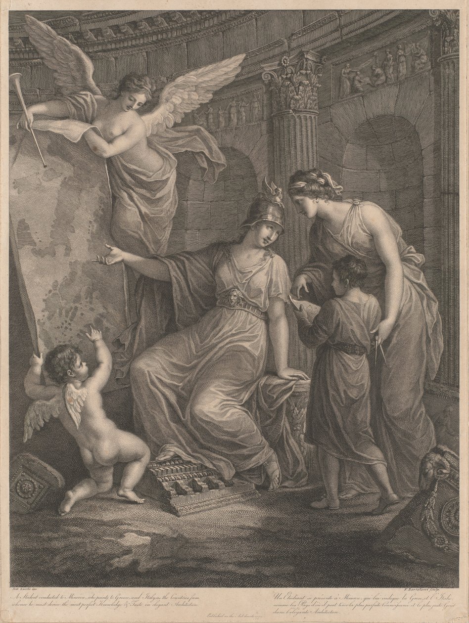 A Student Conducted to Minerva by Francesco Bartolozzi