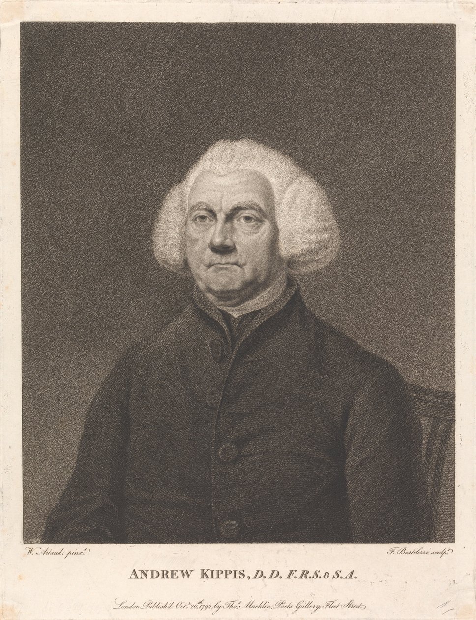 Andrew Kippis by Francesco Bartolozzi