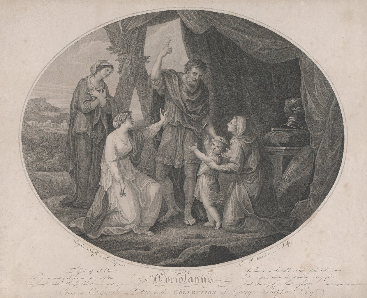 Coriolanus: The God of Soldiers, to shame invulnerable... Shakespeare, Cori..., November 3, 1785 by Francesco Bartolozzi