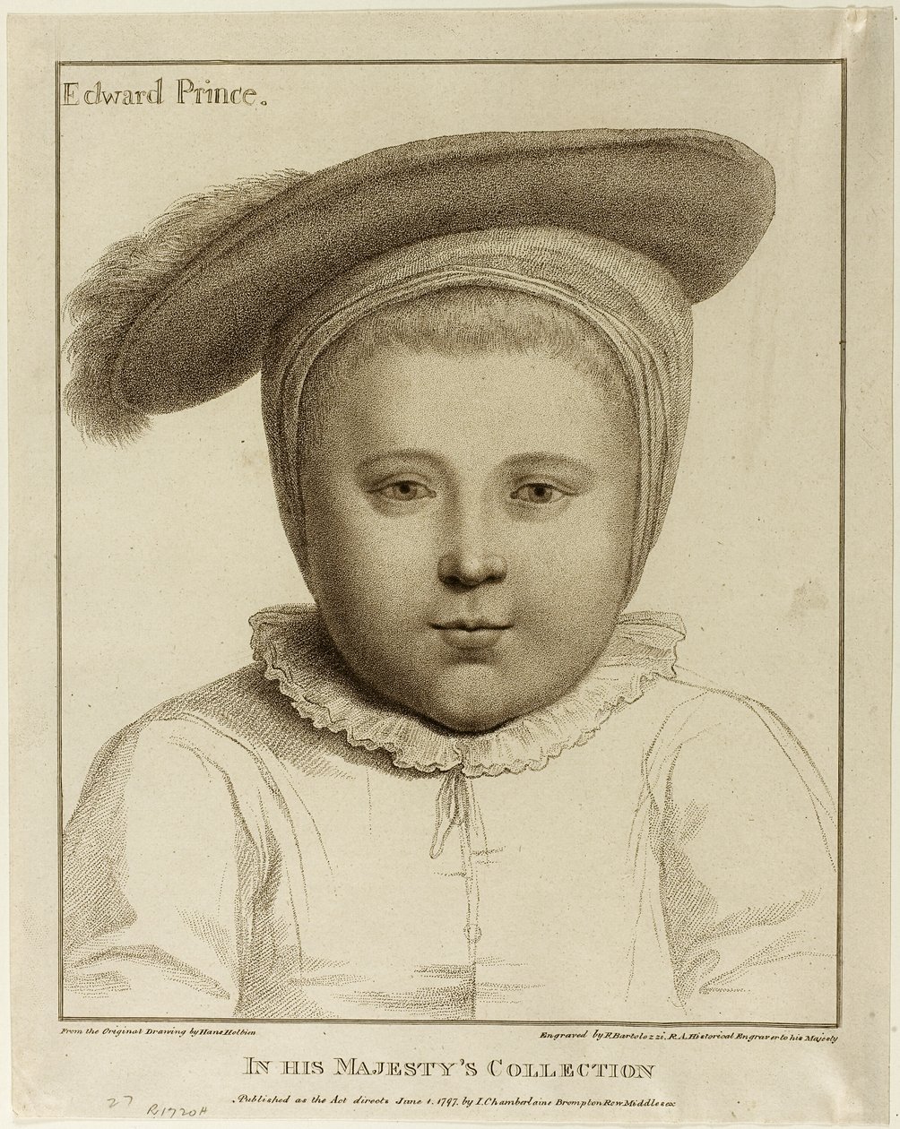 Edward, Prince of Wales by Francesco Bartolozzi