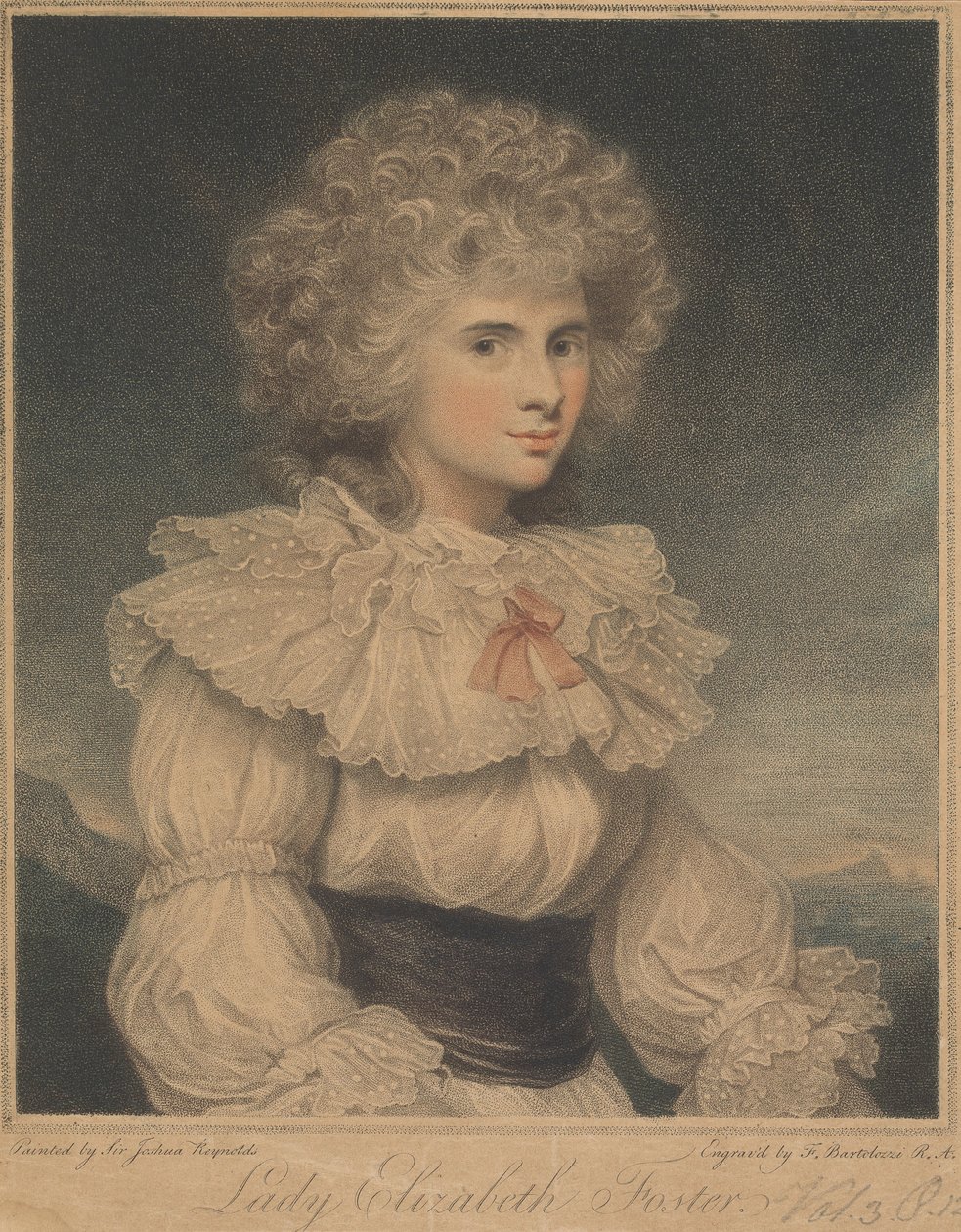 Lady Elizabeth Cavendish (née Hervey), Duchess of Devonshire by Francesco Bartolozzi