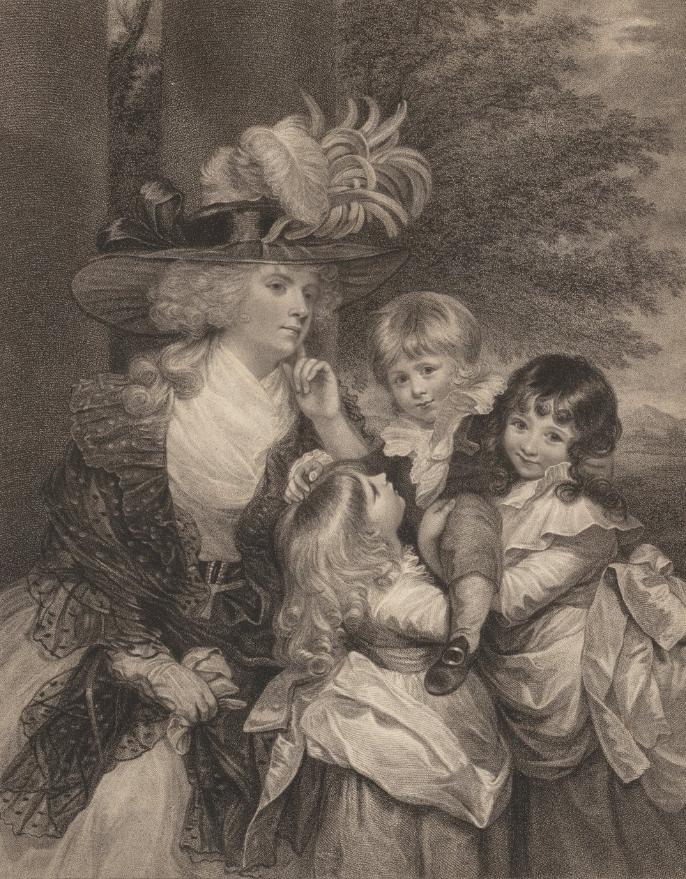 Lady Smith and Her Children by Francesco Bartolozzi