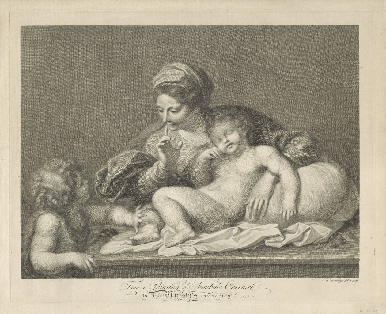 Mary with Child and Young John the Baptist by Francesco Bartolozzi