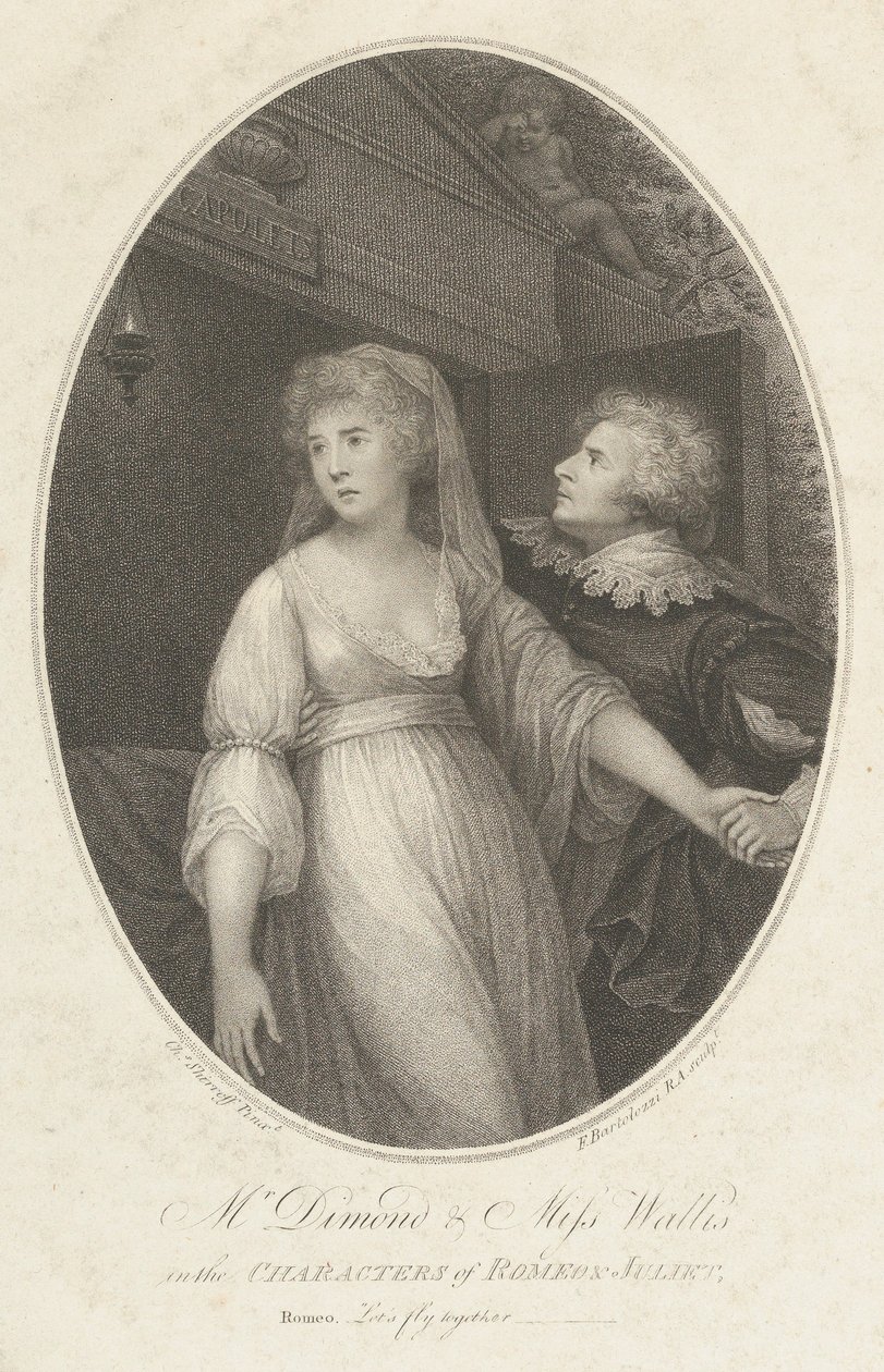 Mr. Dimond and Miss Wallis in the Characters of Romeo and Juliet, May 1, 1796 by Francesco Bartolozzi