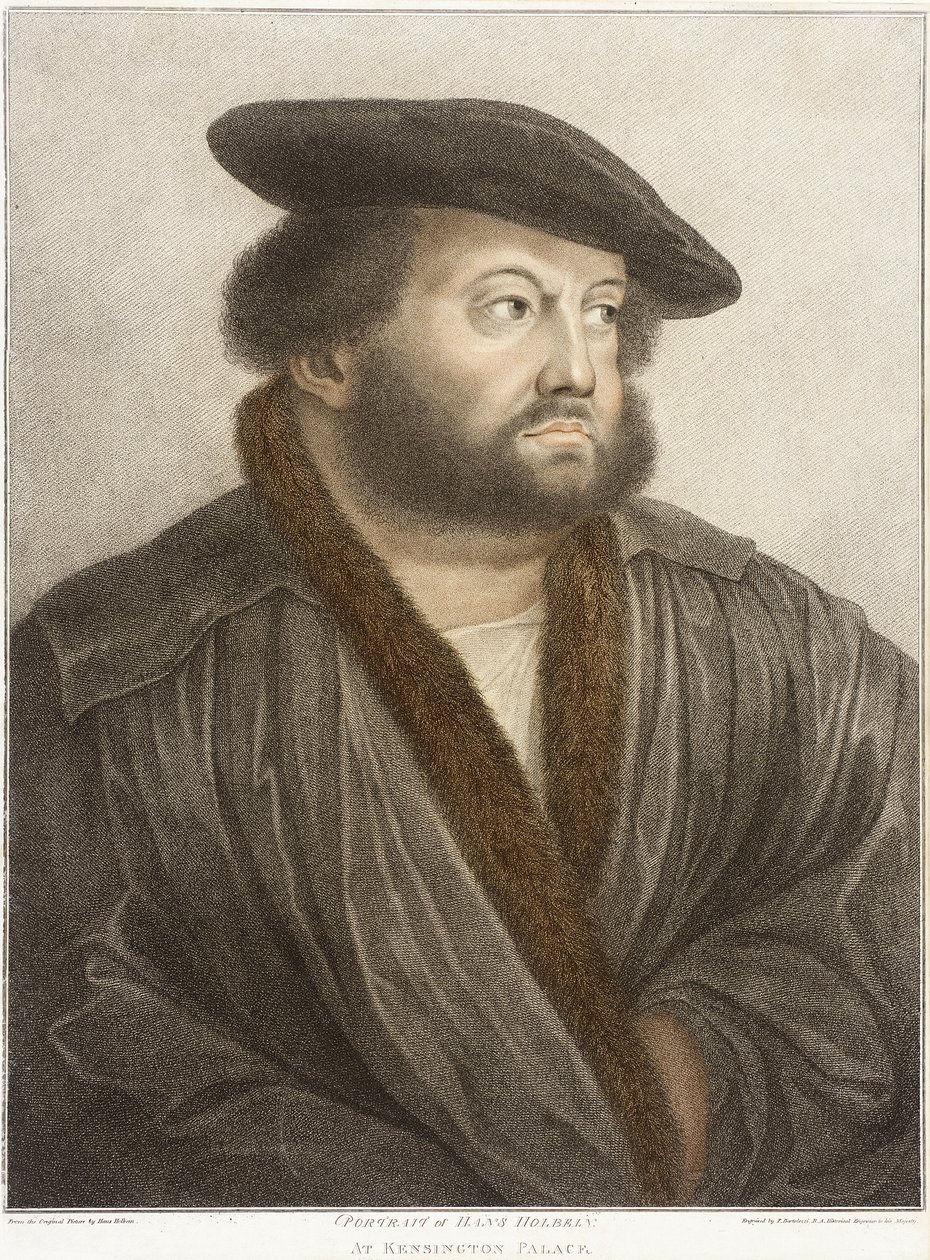 Portrait of Hans Holbein at Kensington Palace by Francesco Bartolozzi
