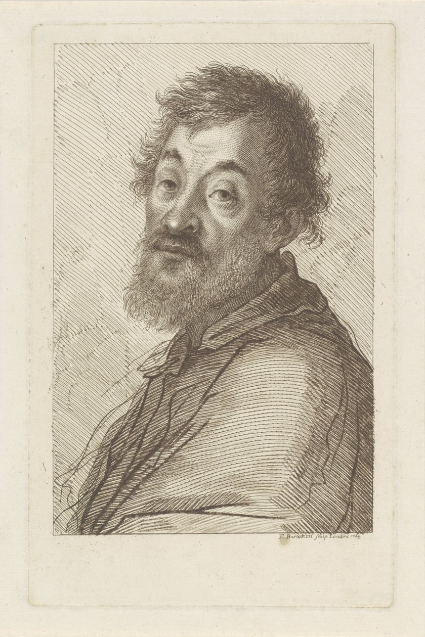 Portrait of a Man with Beard by Francesco Bartolozzi