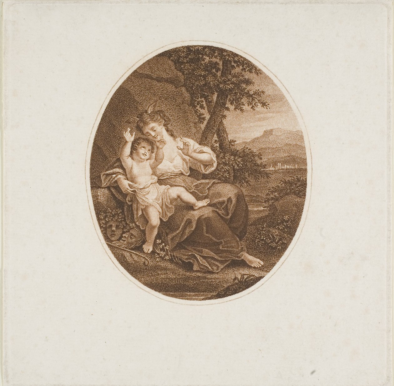 Sappho Listening to Love by Francesco Bartolozzi