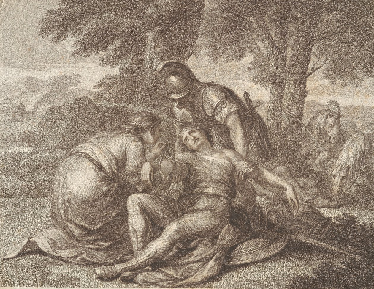 Tancred and Erminia by Francesco Bartolozzi