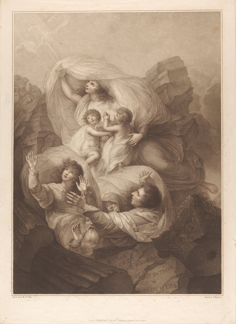 The Resurrection of a Pious Family From Their Tomb at the Last Day by Francesco Bartolozzi