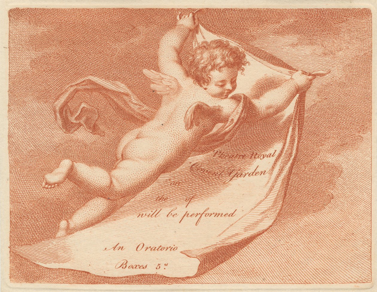 Ticket for the Theatre Royal, Covent Garden by Francesco Bartolozzi