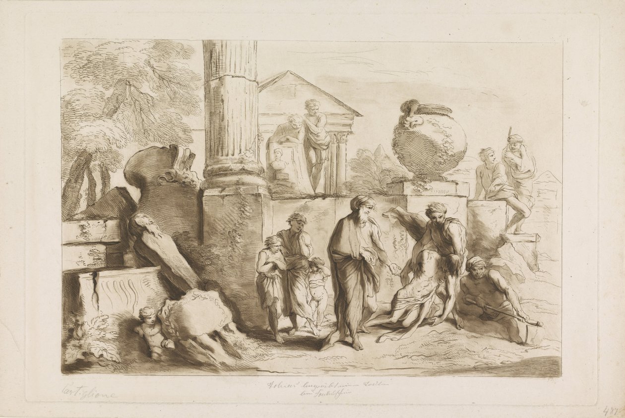 Tobit and the Burial of the Dead by Francesco Bartolozzi