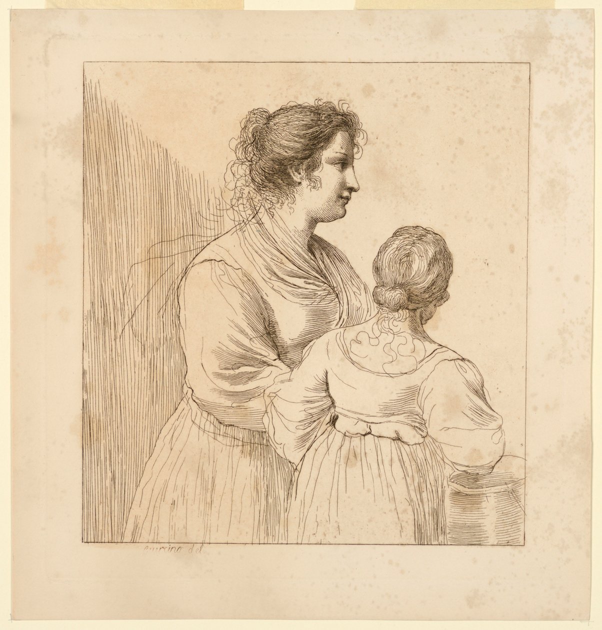 Two Young Women, One with Her Back Towards Beholder by Francesco Bartolozzi