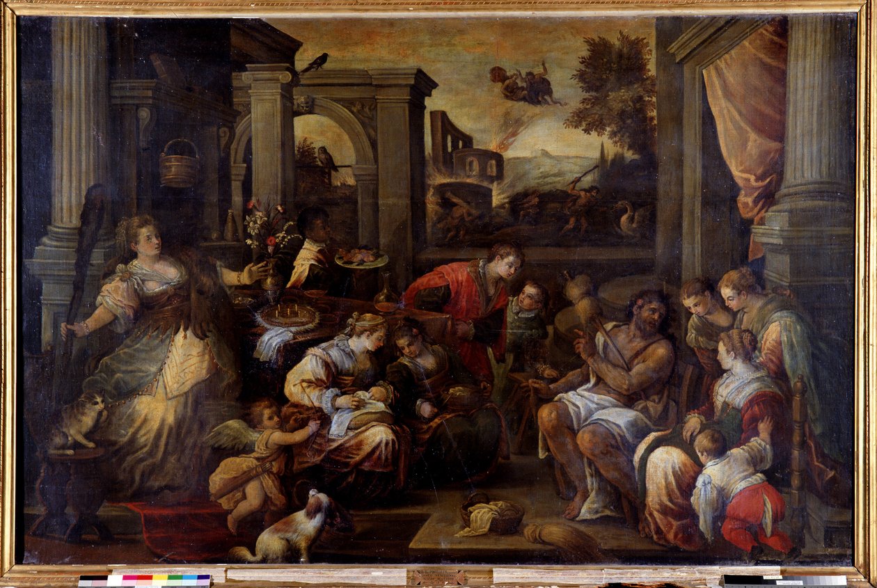 Hercules and Omphale by Francesco Bassano