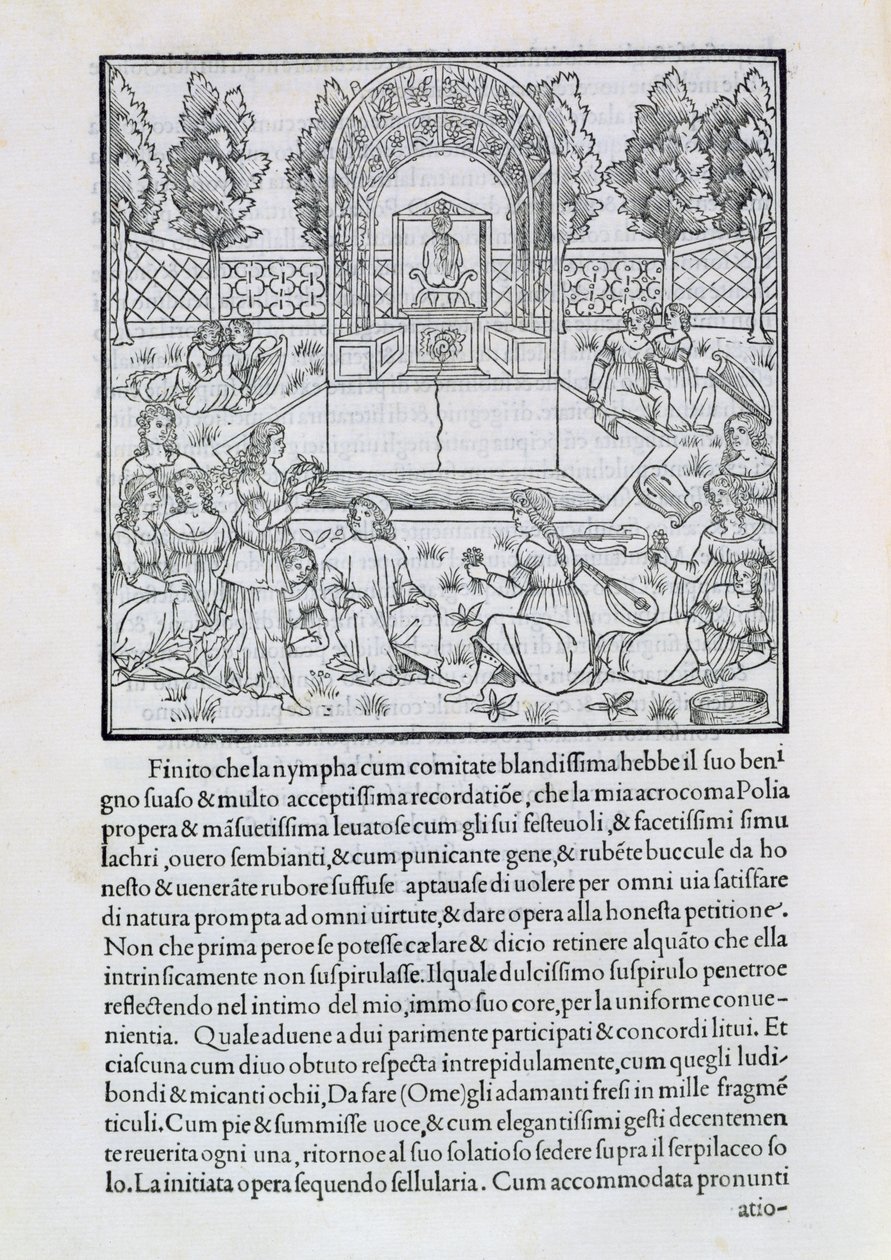 Nymphs with the Lover of Polia, illustration from a copy of 