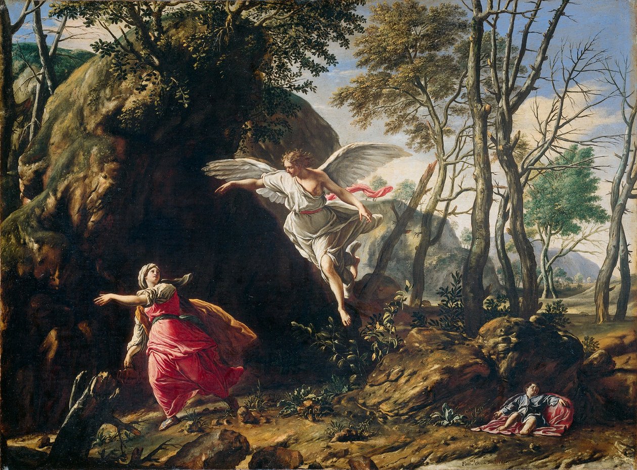 Hagar and Ishmael in the Desert by Francesco Cozza