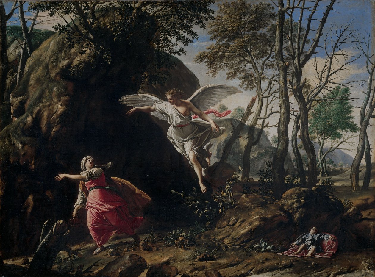 Hagar and Ishmael in the Wilderness by Francesco Cozza