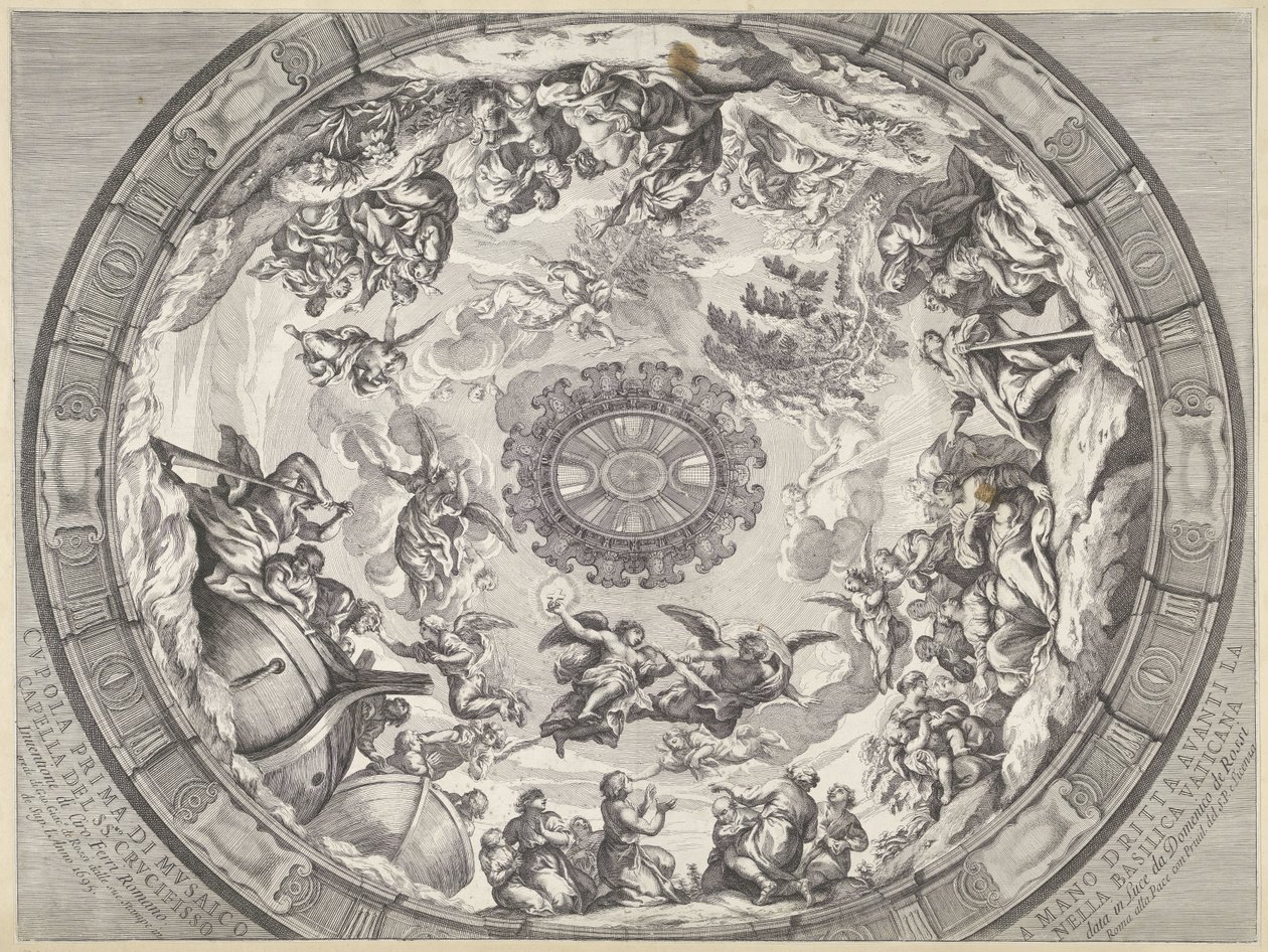 Cupola Decoration with Old Testament Figures and Angels by Francesco Faraone Aquila