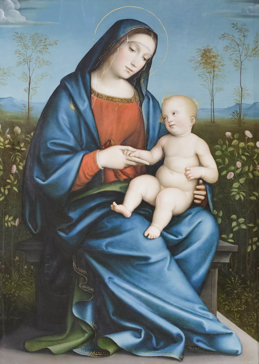 Madonna and Child in the Rose Garden by Francesco Francia