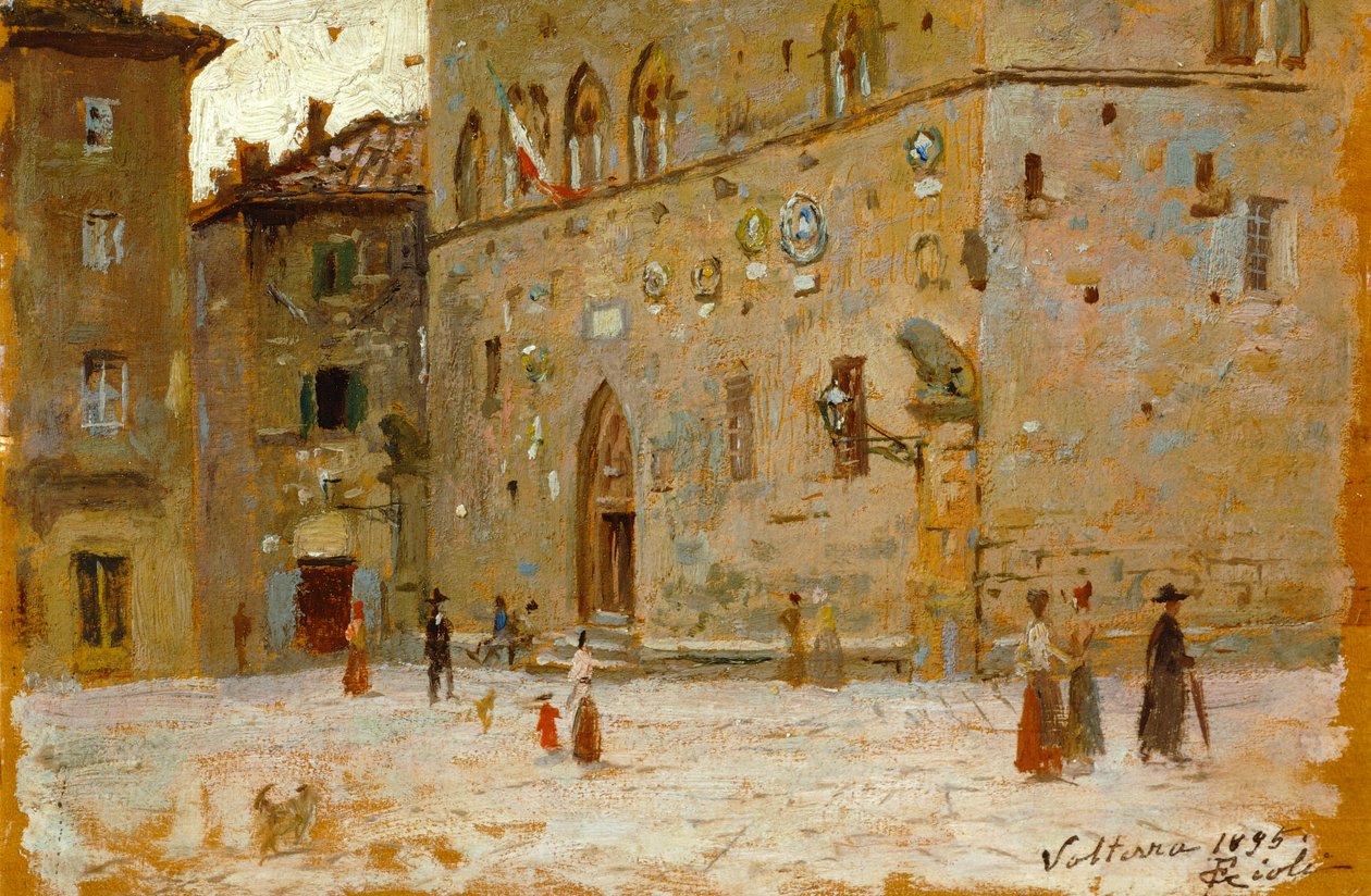 In Square in Volterra by Francesco Gioli