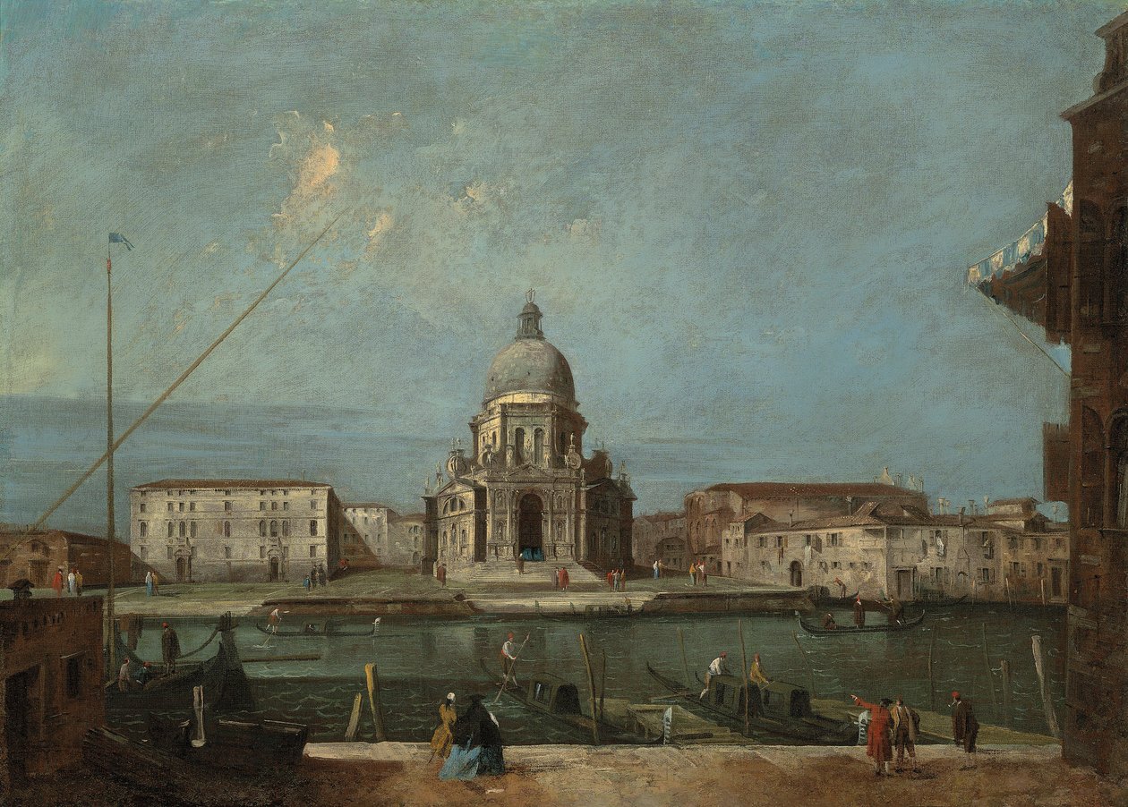 A View of the Grand Canal, Venice, with the Church of Santa Maria della Salute by Francesco Guardi
