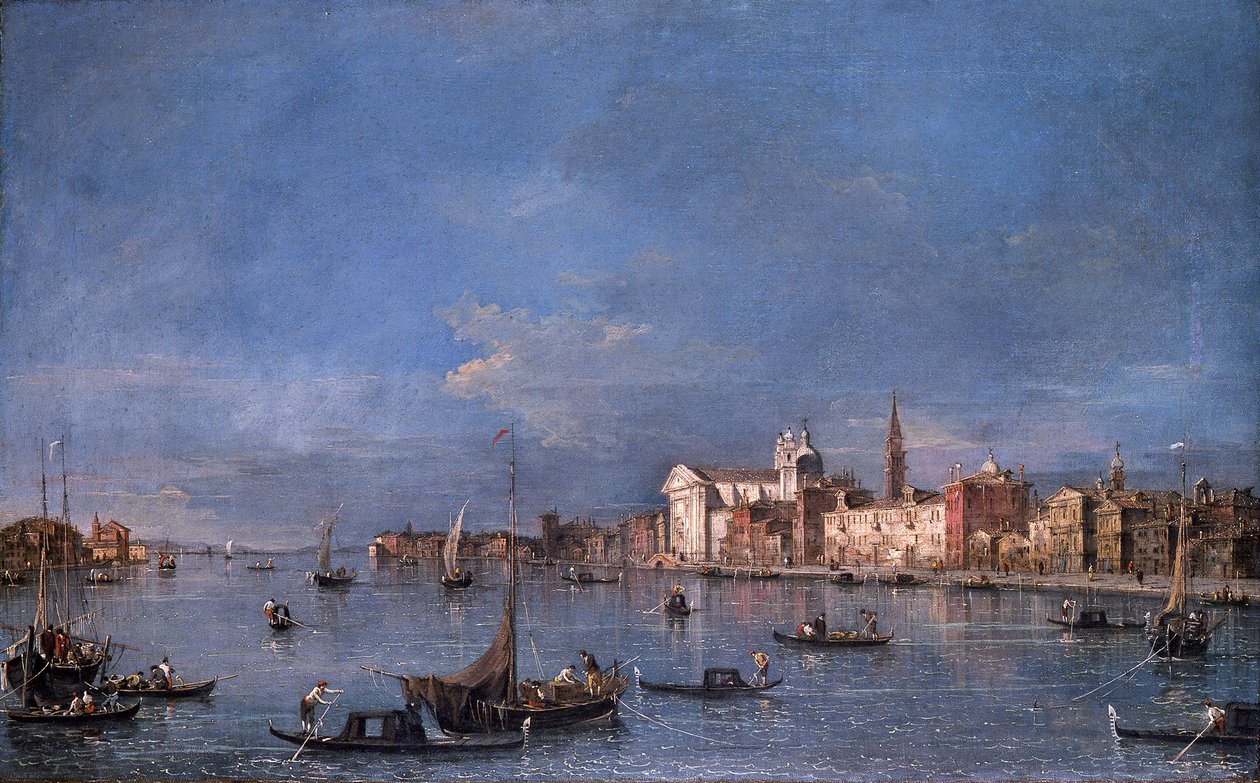 View of the Giudecca Canal looking northwest with the Zattere by Francesco Guardi