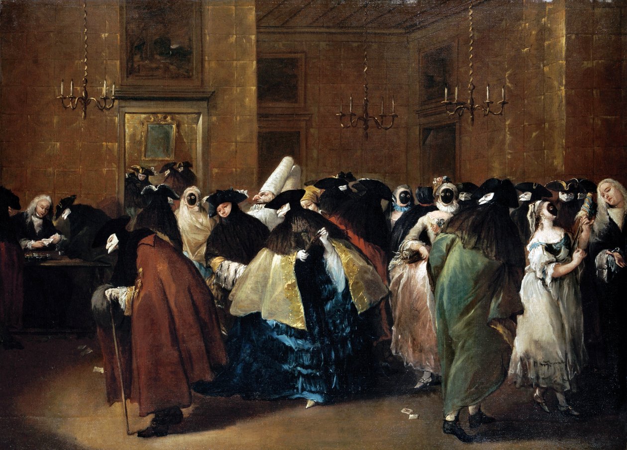 Casino (Il ridotto) in Venice by Francesco Guardi