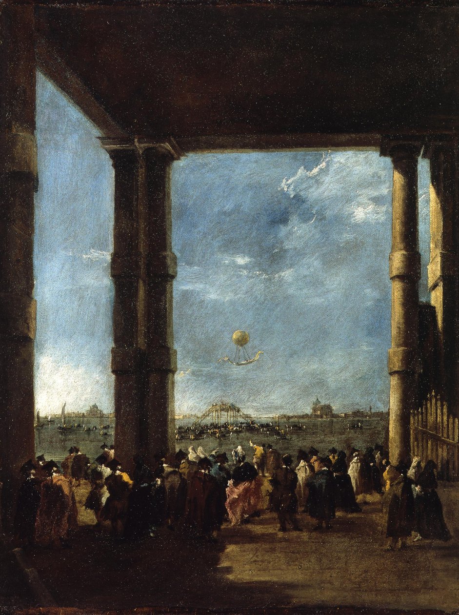 The Balloon Ascent by Francesco Guardi