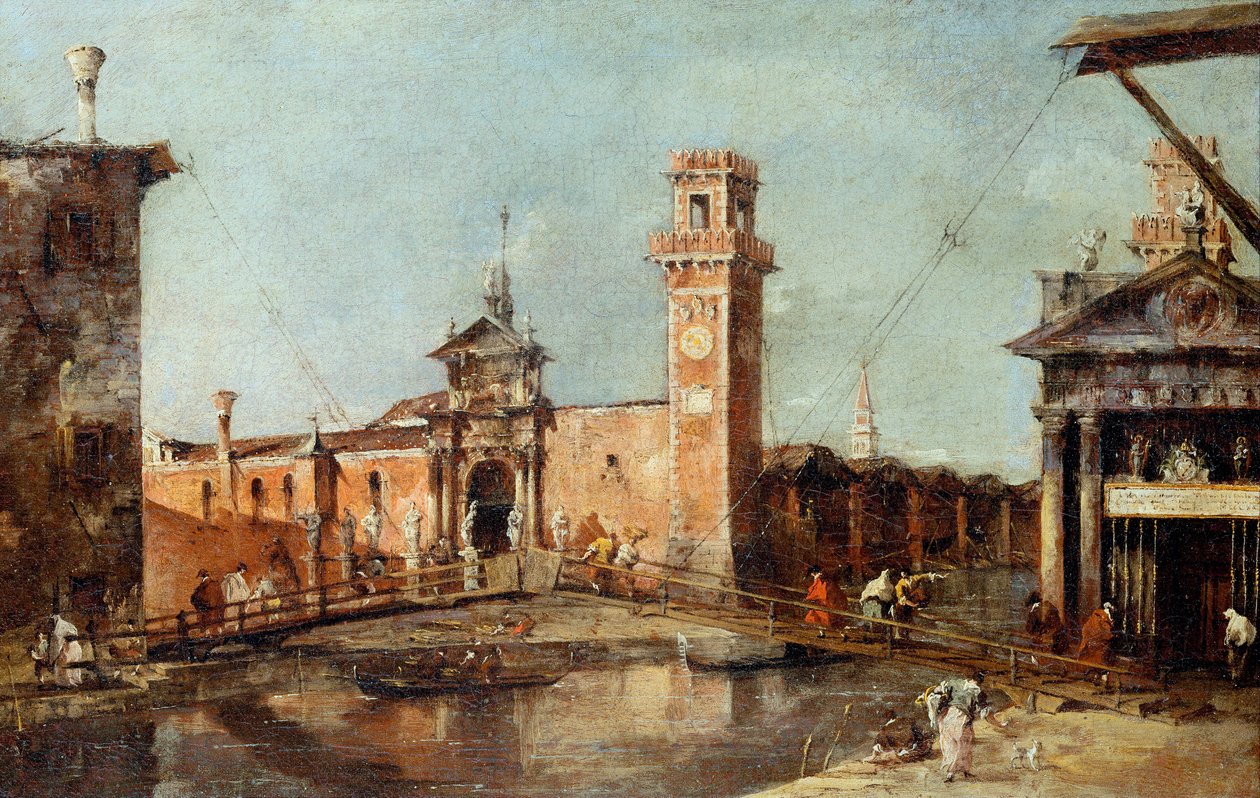 The Entrance to the Arsenal in Venice by Francesco Guardi