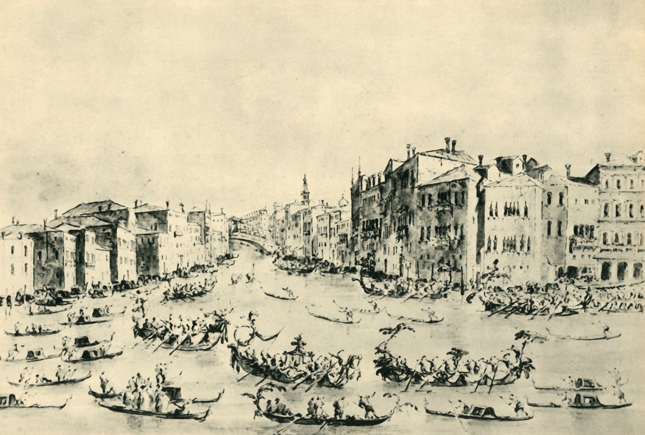 Regatta on the Grand Canal, Venice by Francesco Guardi